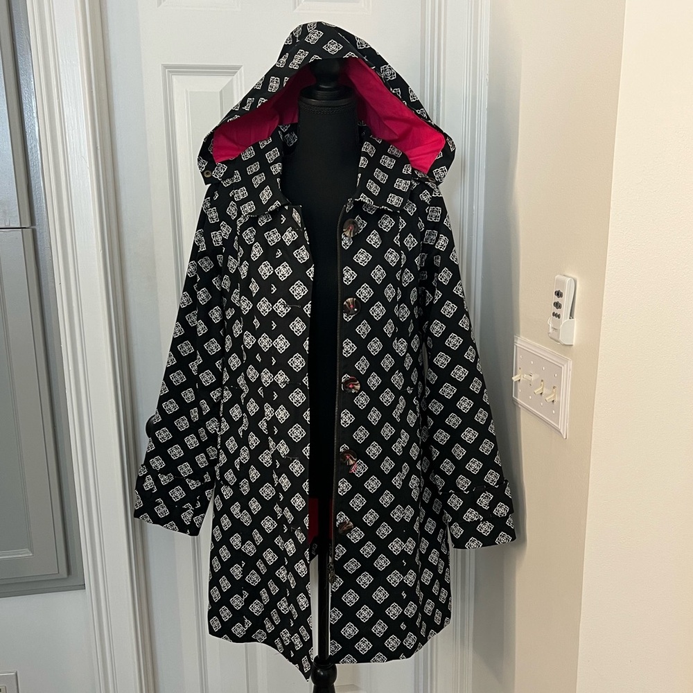 Hatley Black and Pink Rain Jacket